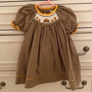 Petit Ami - ADORABLE FALL SMOCKED DRESS with matching bloomers! Size- 9 months